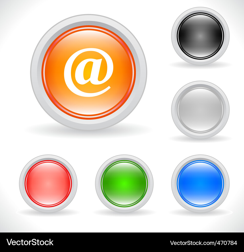 Website Icon Set - Modern Buttons & Symbols vector image