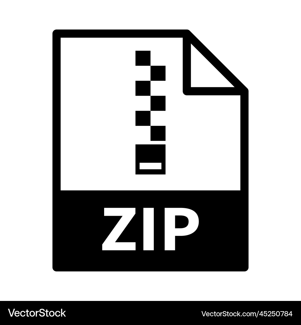 Zip-Datei-Symbol oder Datenkompression Format Zip-Datei-Symbol oder Datenkompression Format vektorbild
