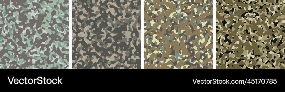 4 camouflage background set pattern design 4 camouflage background set pattern design vector image