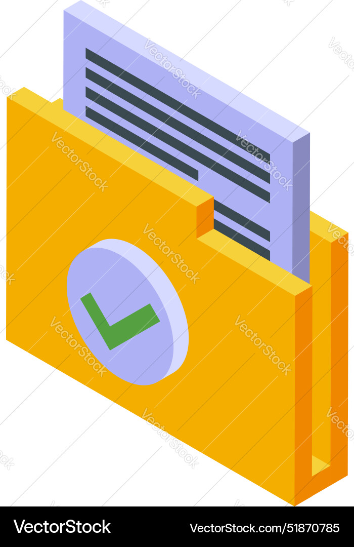 Approved document is being stored in folder Approved document is being stored in folder vector image