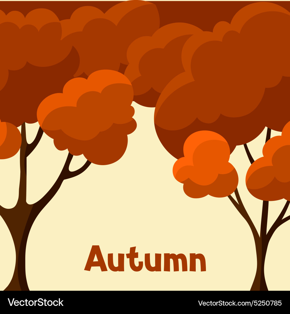 Autumn background design with abstract stylized Vector Image