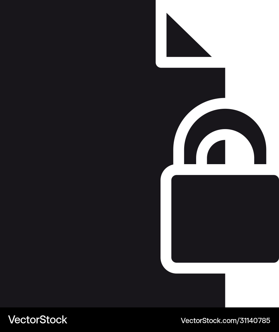 Cyber security concept document page with padlock Cyber security concept document page with padlock vector image