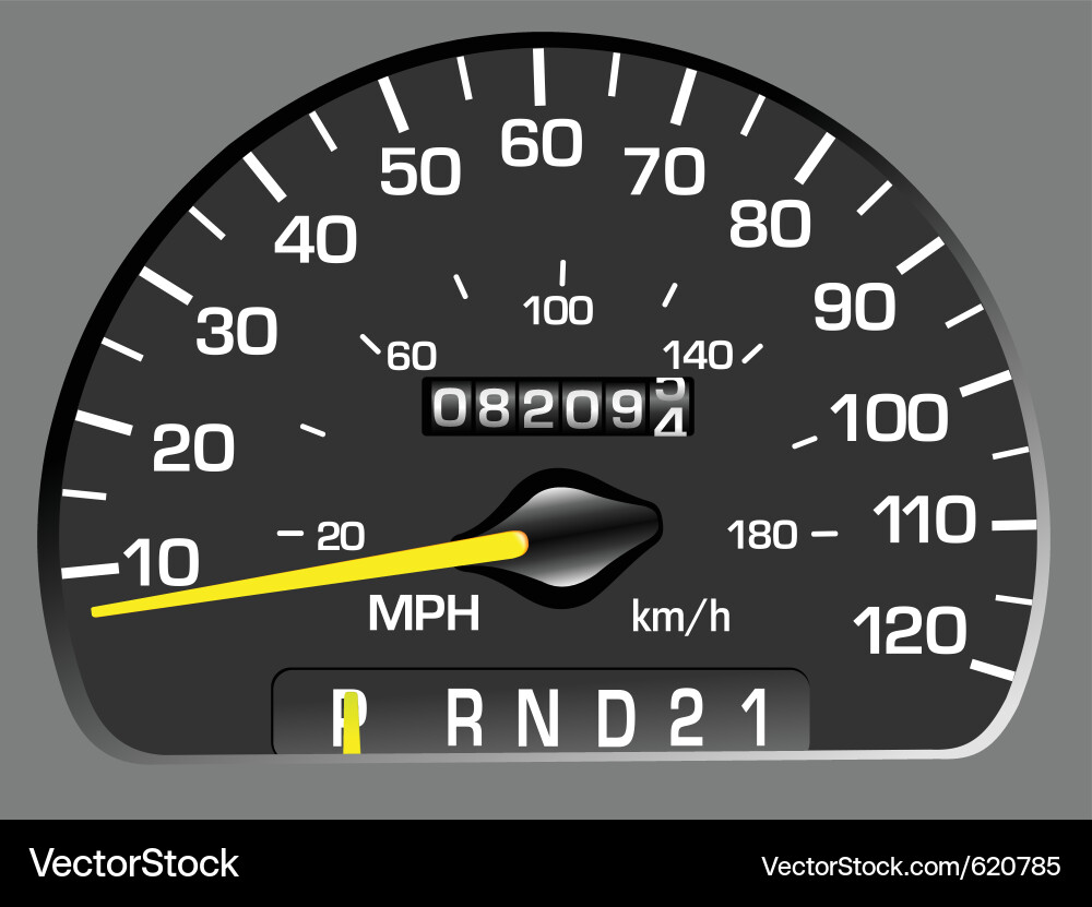 Digital Speedometer Vector Image