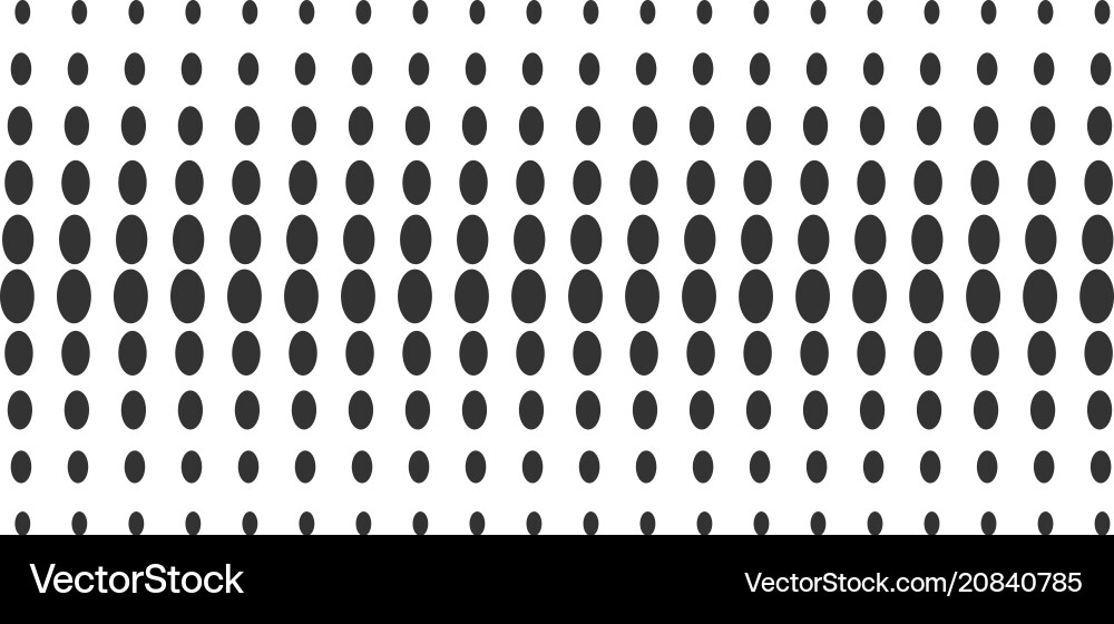 Filled ellipse shape halftone array vector image