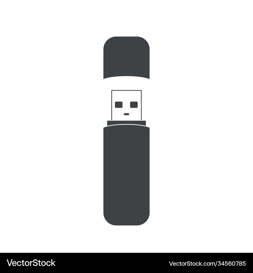 Flash drive usb memory stick icon isolated Flash drive usb memory stick icon isolated vector image