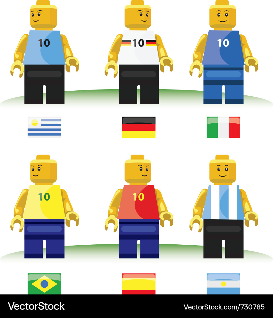 Football Lego Toys vector image