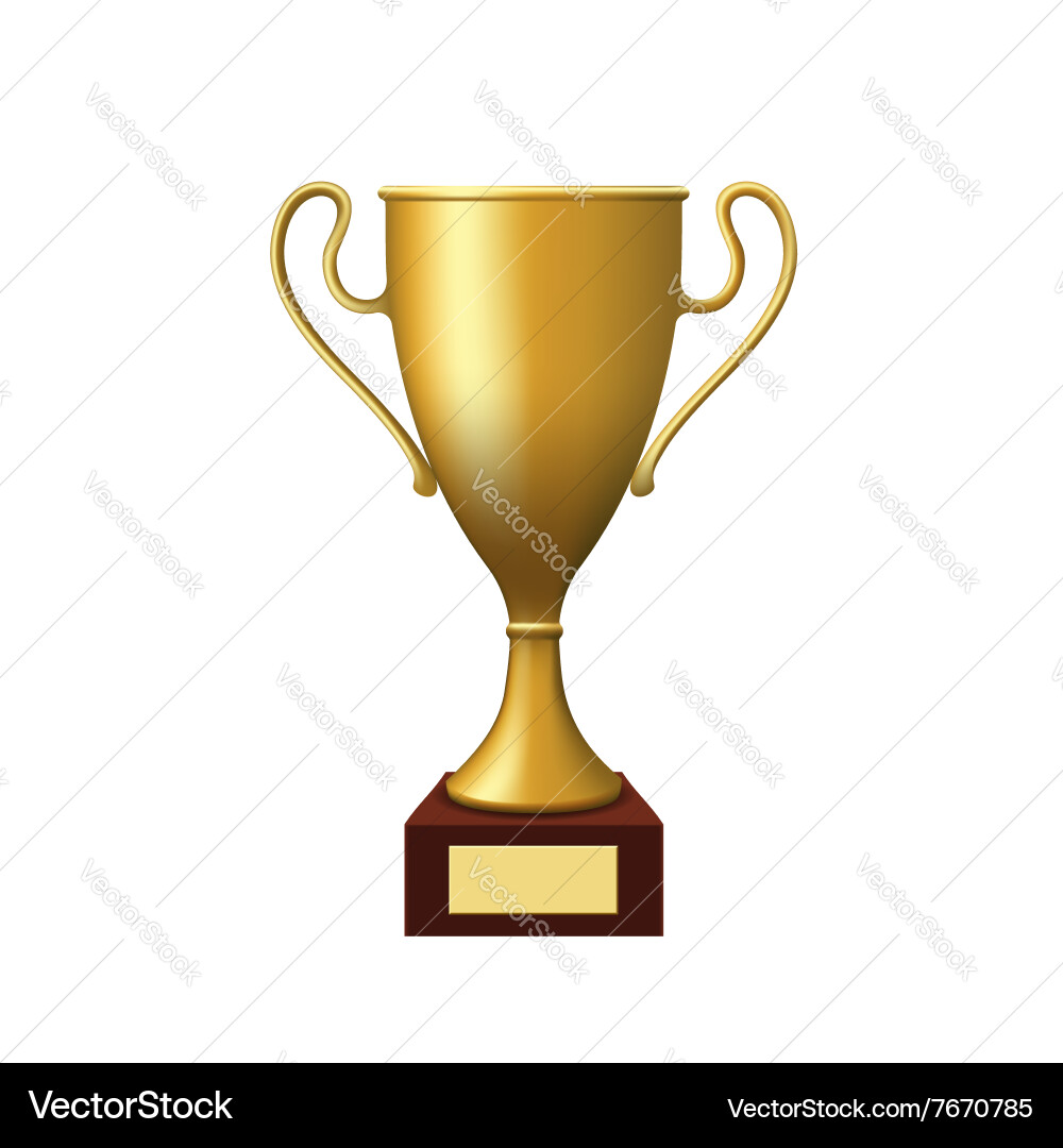 Gold cup winner Royalty Free Vector Image - VectorStock