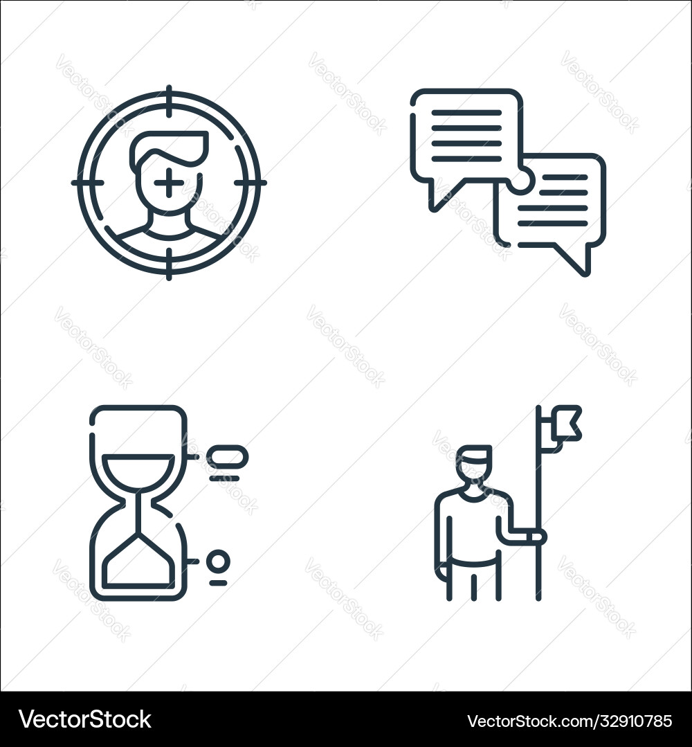 Life skills line icons linear set quality Vector Image