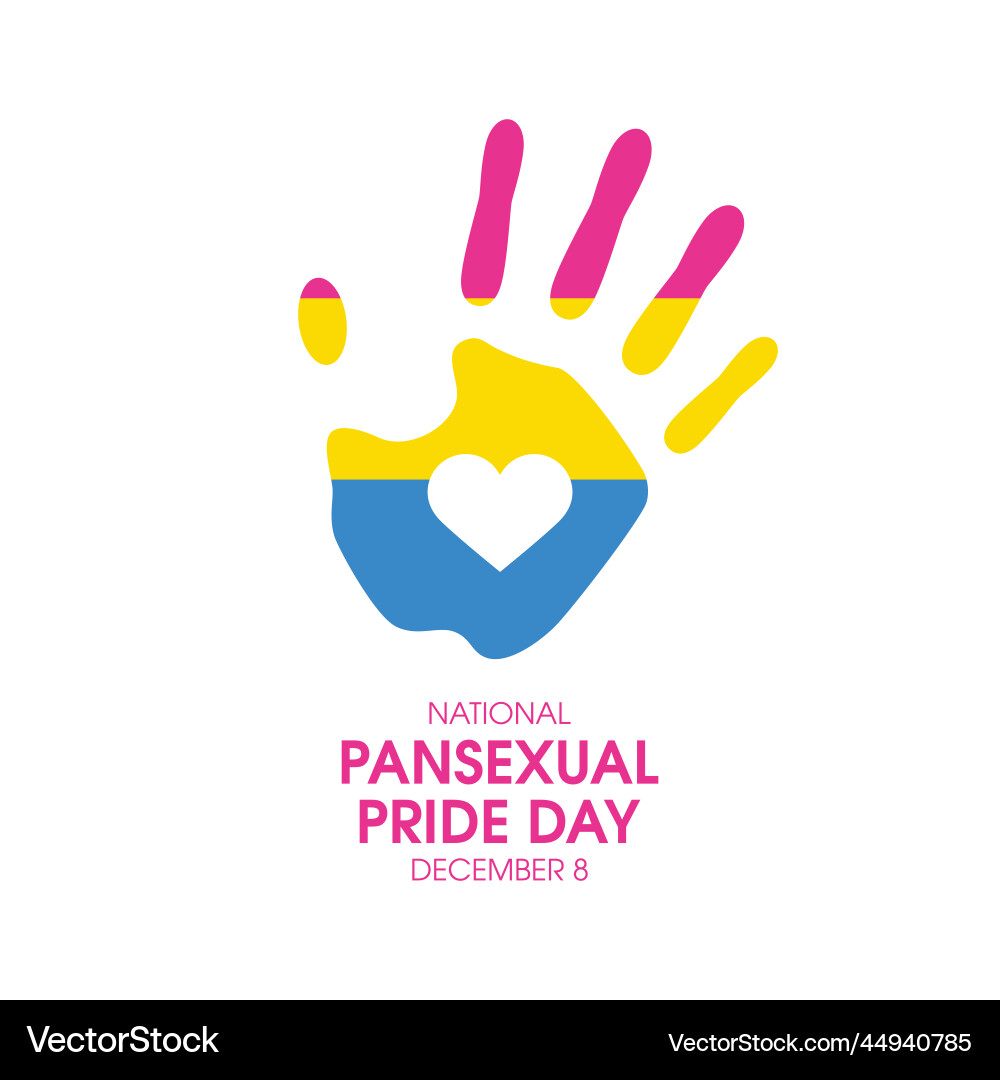 Pansexual Pride Day Handprint vector image