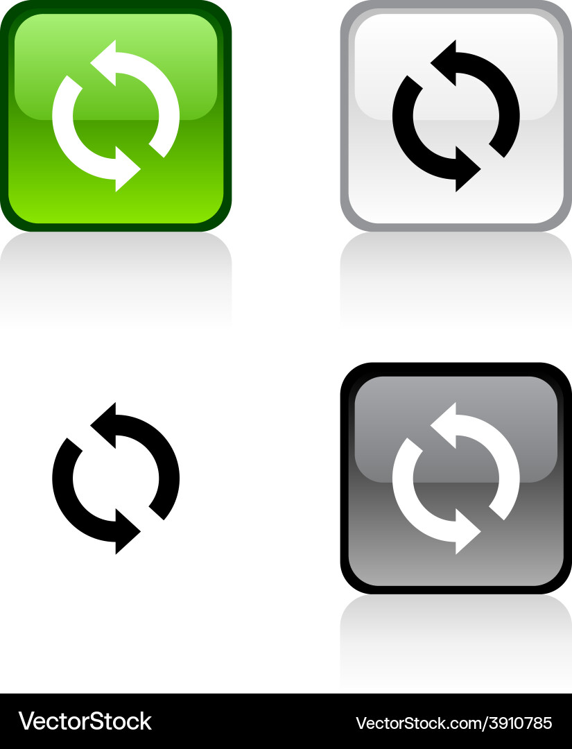 Refresh button vector image