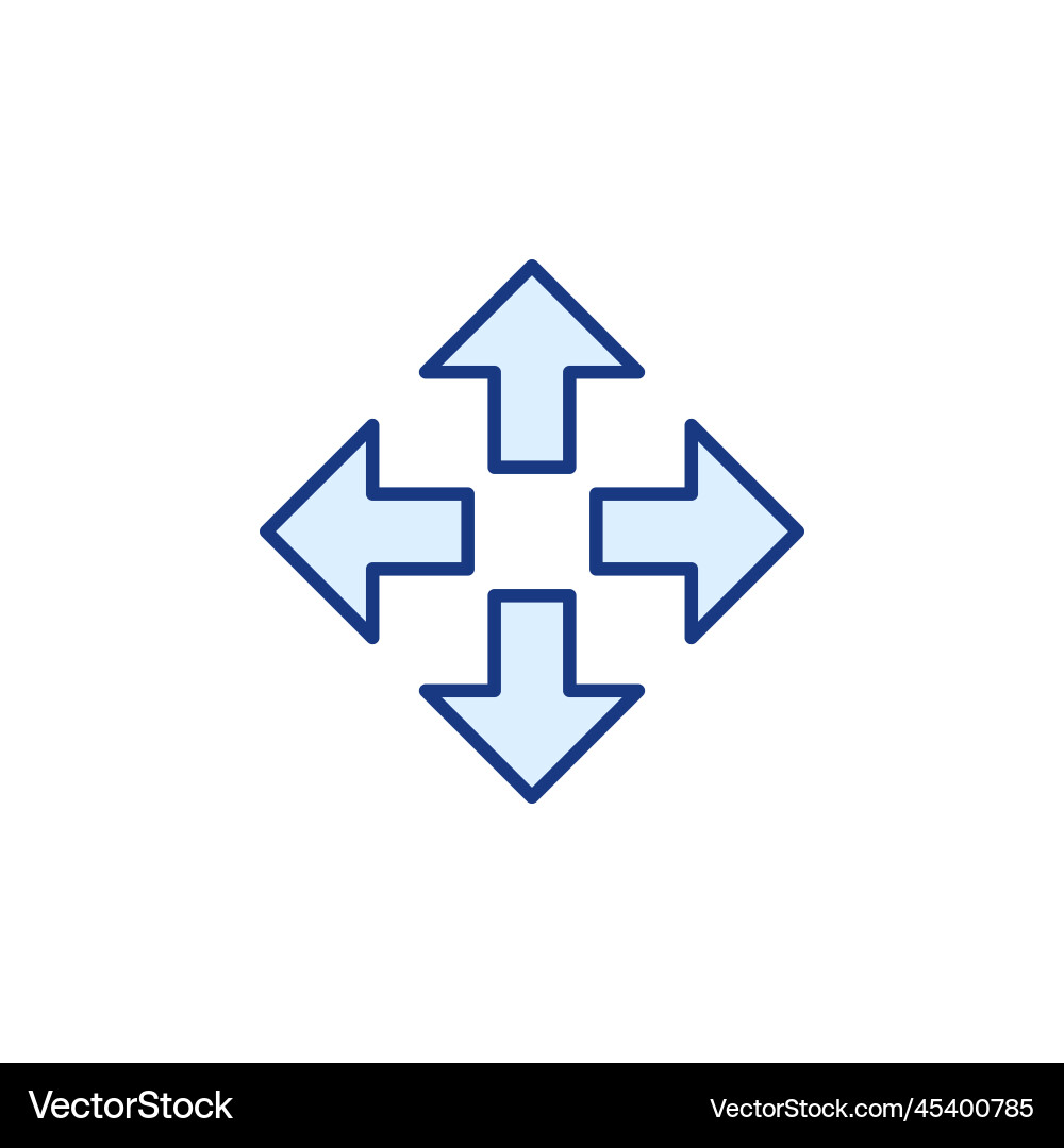Scaling arrows concept colored minimal icon Vector Image