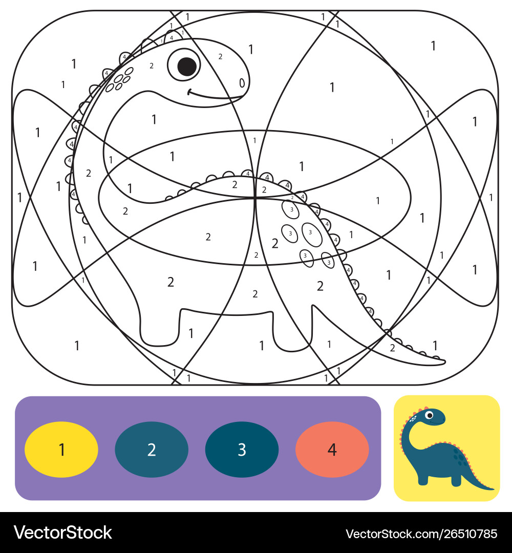 Süße Dino Malvorlage für Kinder Puzzle Süße Dino Malvorlage für Kinder Puzzle vektorbild