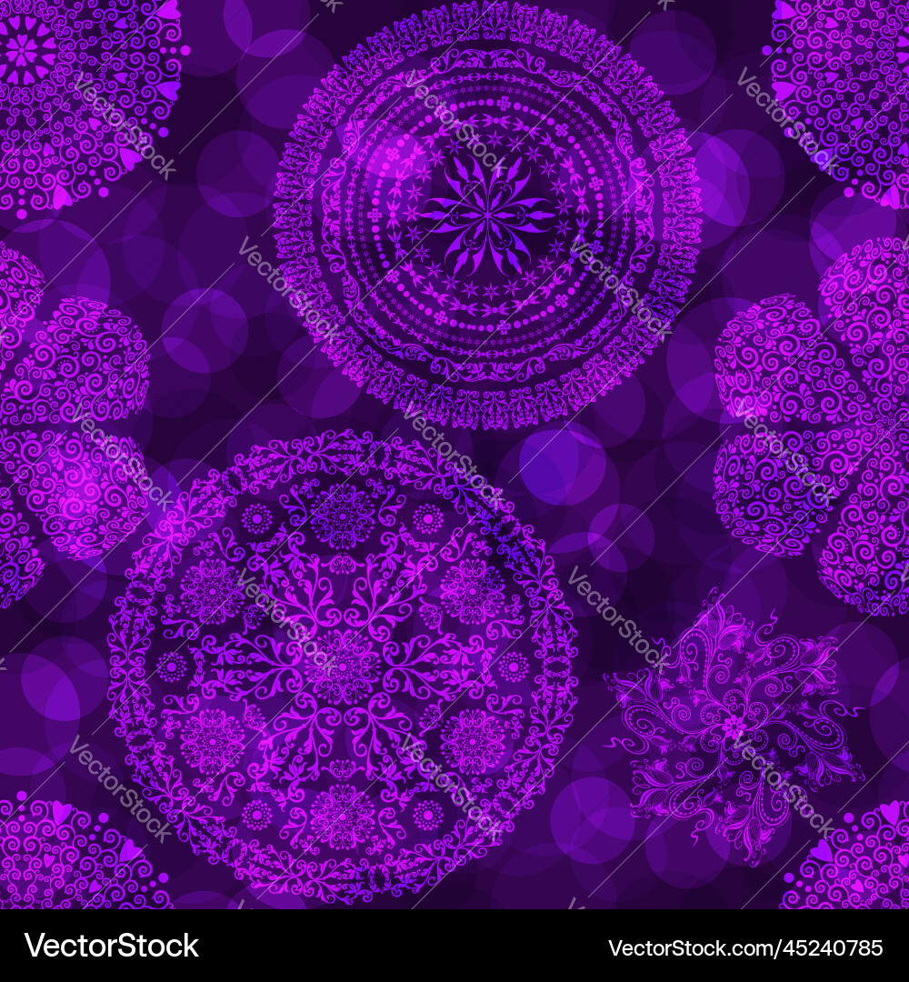 Seamless pattern with openwork circles on a dark Seamless pattern with openwork circles on a dark Vector Image