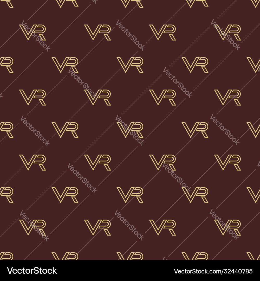 Seamless pattern with vr logos Seamless pattern with vr logos vector image