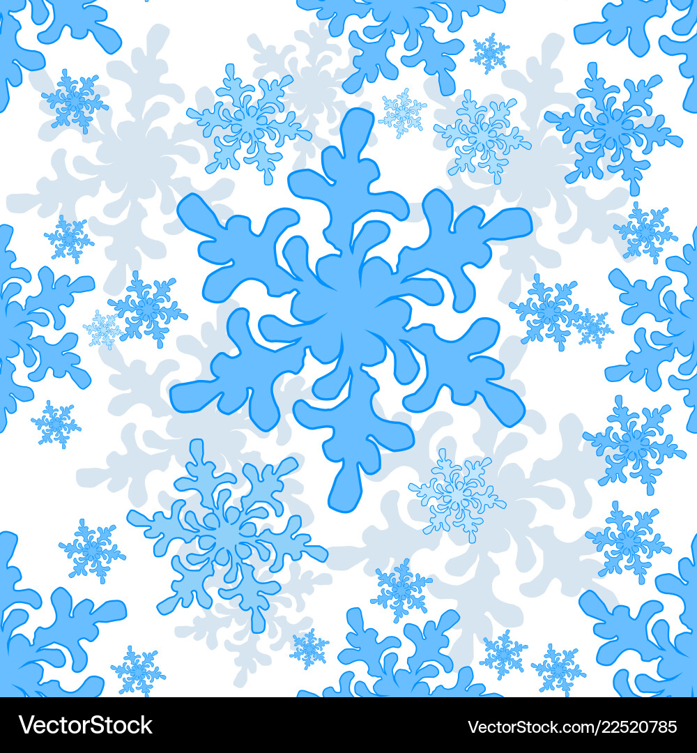 Seamless winter texture with snowflake Vector Image