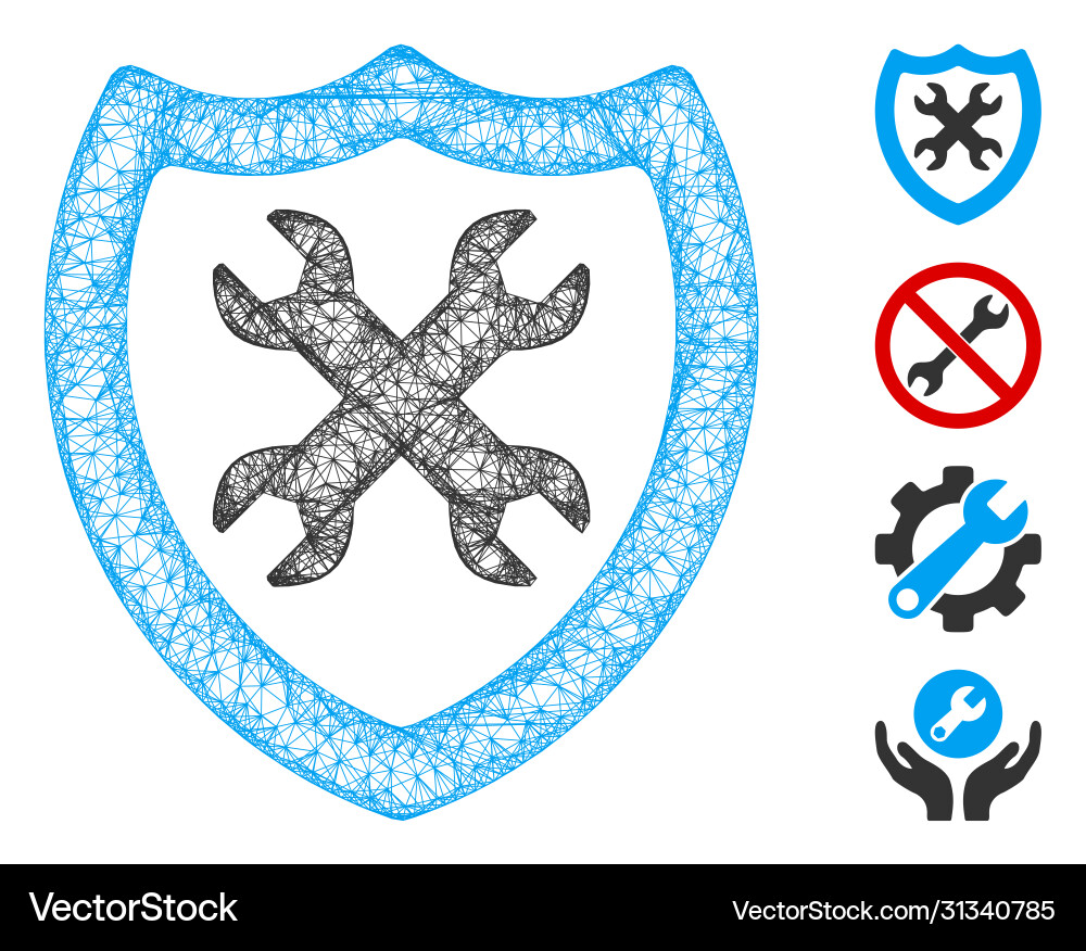 Security configuration web mesh Security configuration web mesh Vector Image