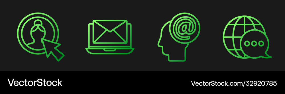 Set line mail and e-mail create account screen Set line mail and e-mail create account screen vector image