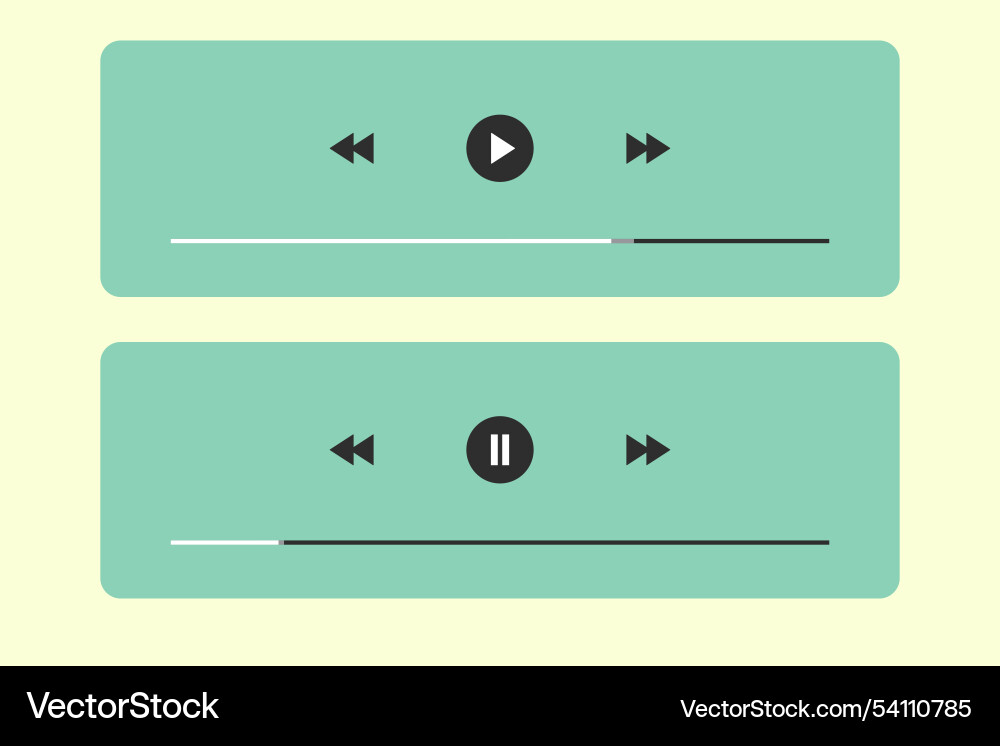 Template video player for web and mobile apps Template video player for web and mobile apps vector image