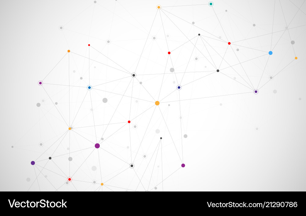 Abstract Connection Network vector image