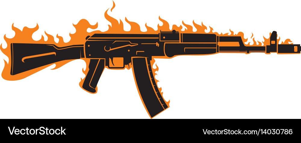 AK-47 Rifle Vector Image