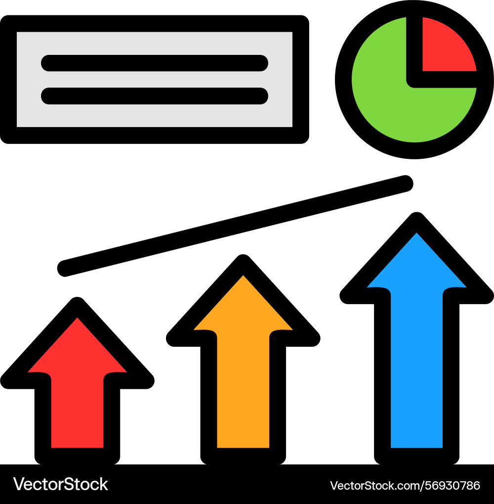 Arrow line filled style icon design Vector Image