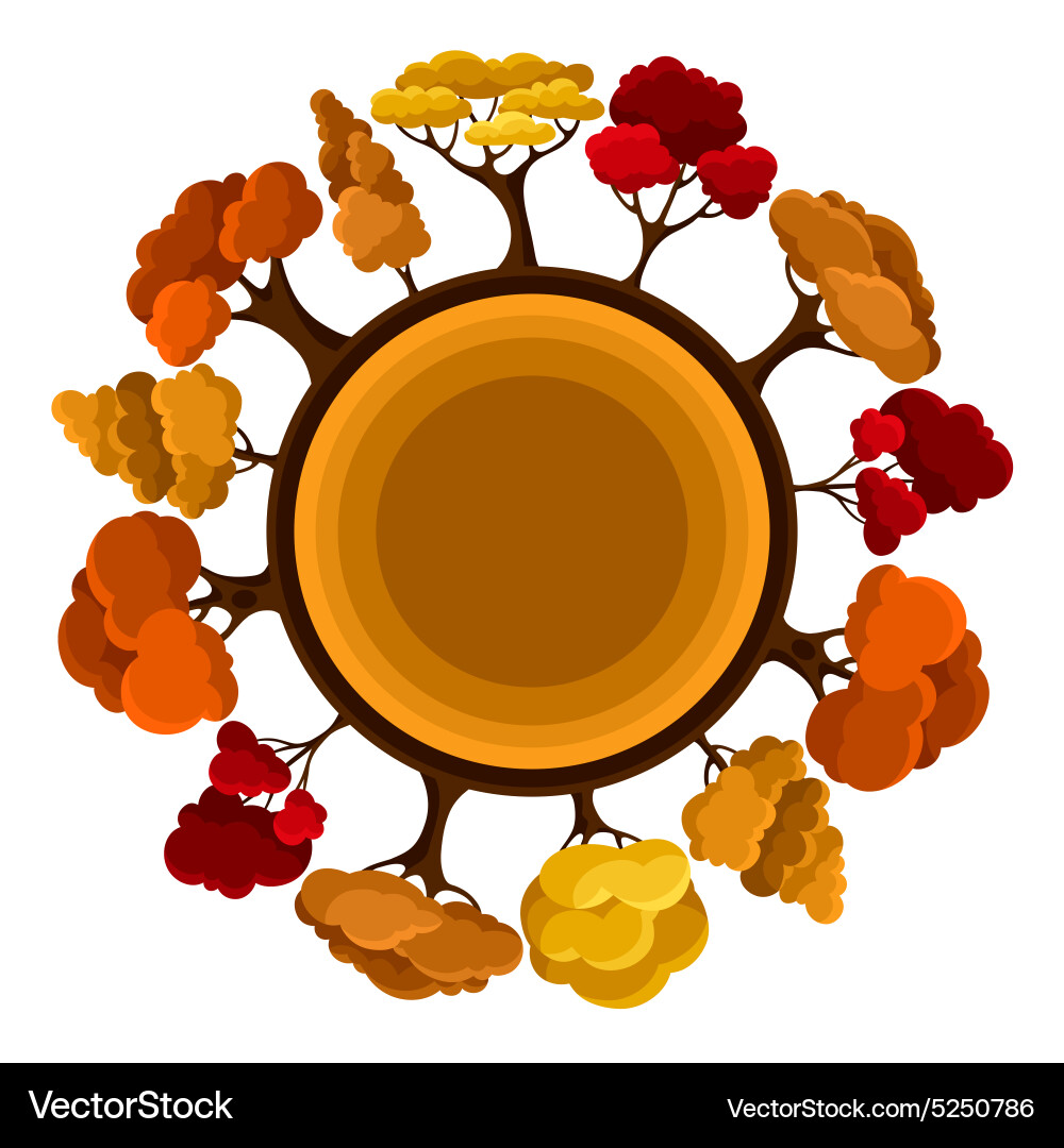 Autumn background design with abstract stylized Vector Image