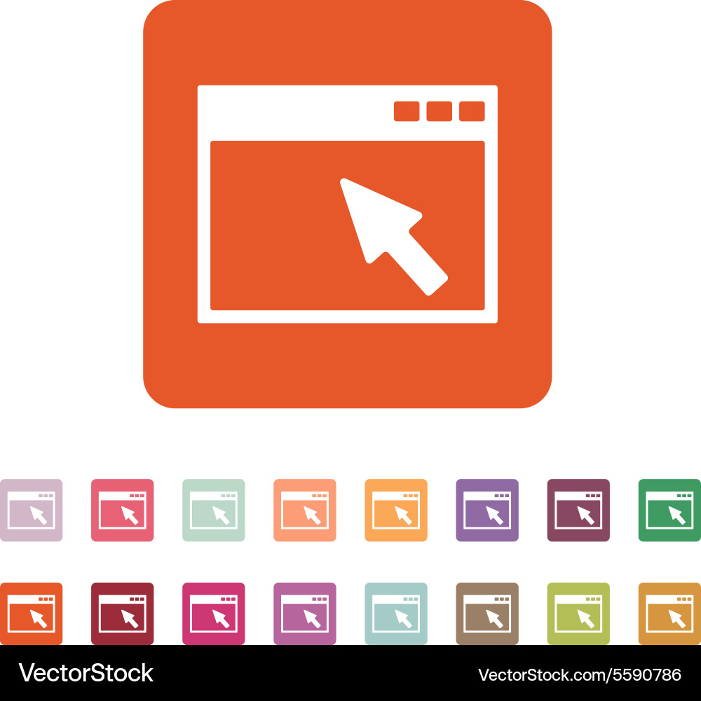 Browser icon website and www network symbol vector image