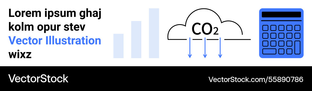 Carbon emissions data analysis with calculator Carbon emissions data analysis with calculator vector image