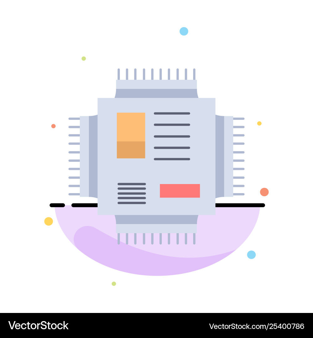 Chip cpu microchip processor technology flat Chip cpu microchip processor technology flat vector image