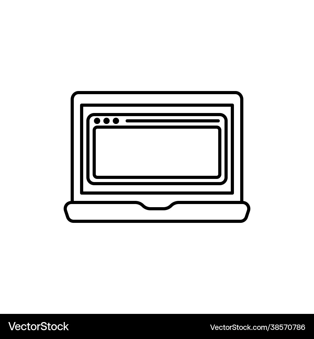 Computer notebook icon Vector Image