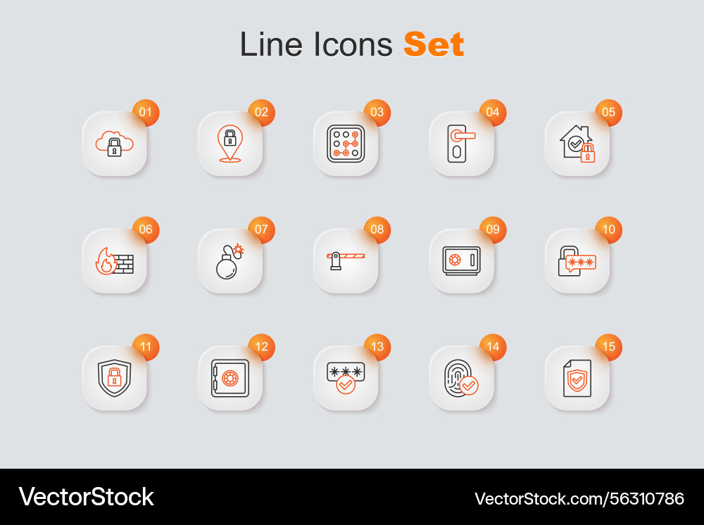 Contract Security Icons Vector Image
