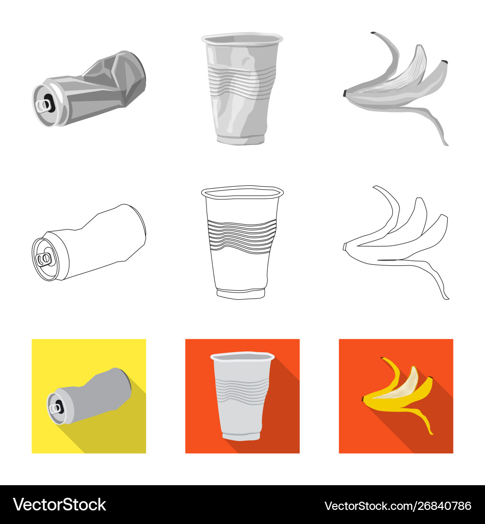 Design refuse and junk icon set Design refuse and junk icon set vector image