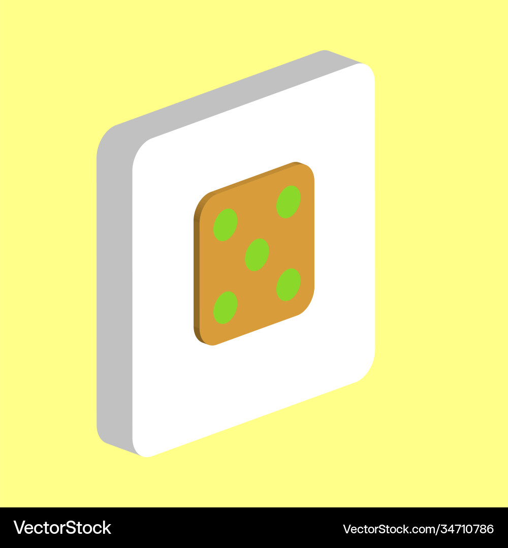 Dice 5 simple icon symbol design template for web Dice 5 simple icon symbol design template for web vector image