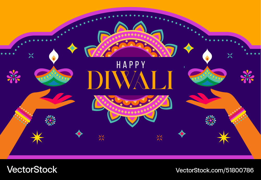 Diwali festival poster sale banner Diwali festival poster sale banner vector image