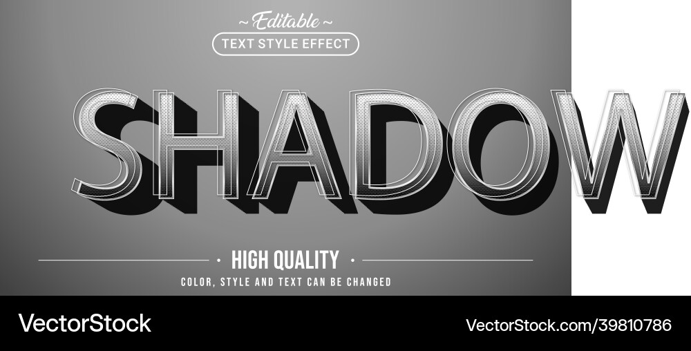 Editable text style effect - shadow Editable text style effect - shadow vector image
