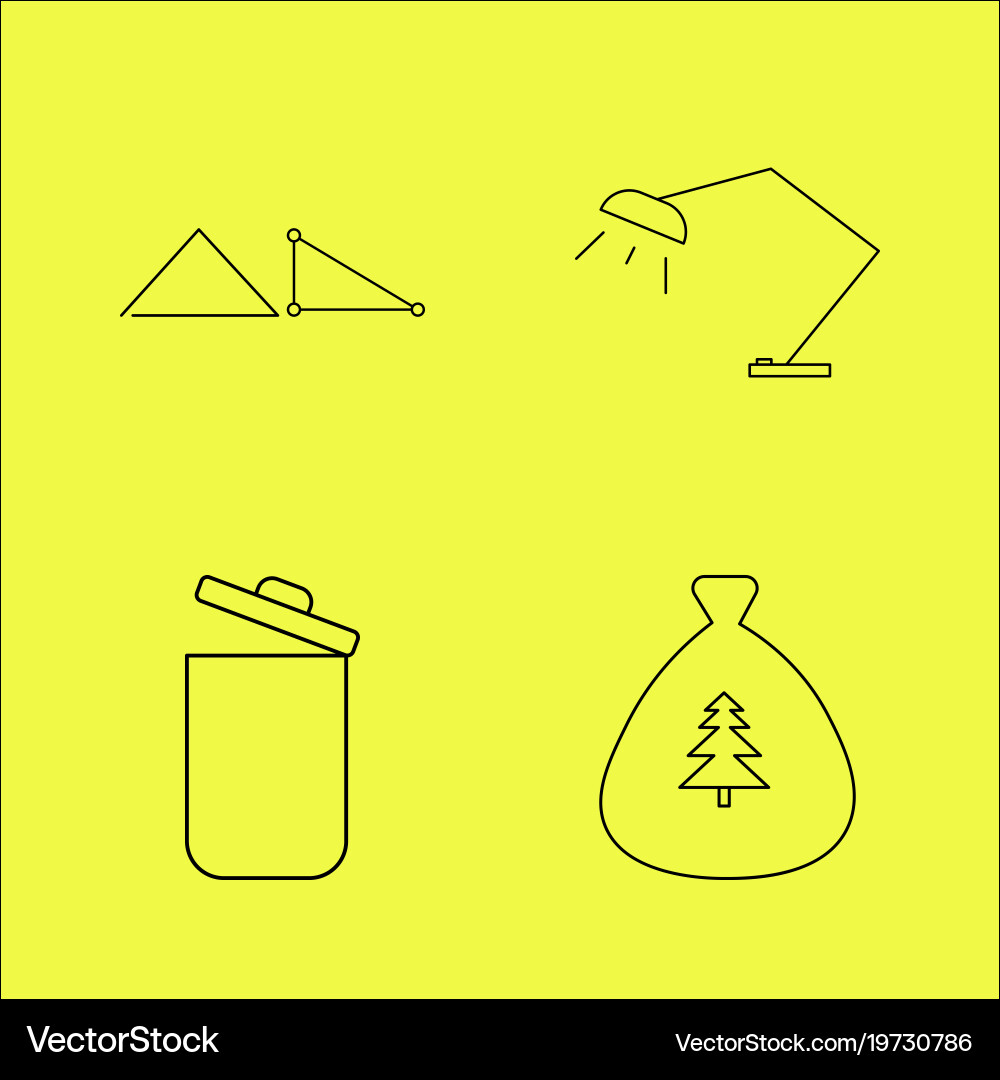 Essential linear icon set vector image