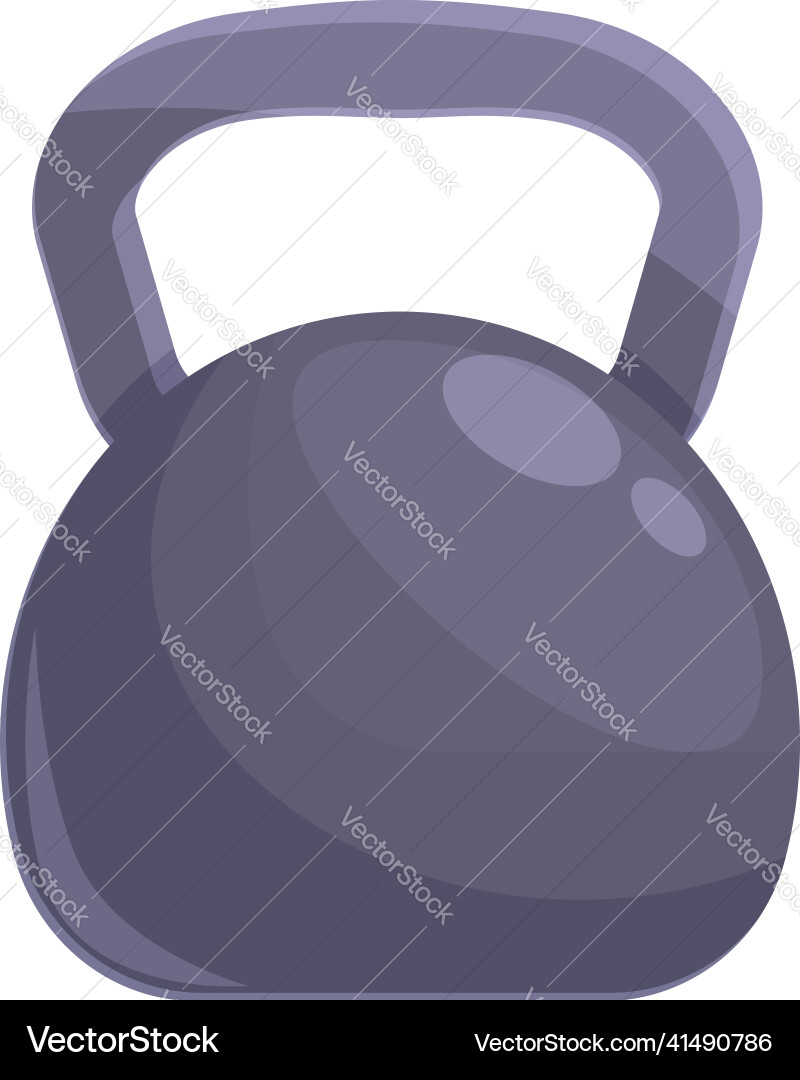 Kettlebell gym icon cartoon sport workout Kettlebell gym icon cartoon sport workout vector image