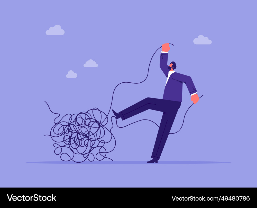 Metaphor of business problem solving concept Metaphor of business problem solving concept vector image