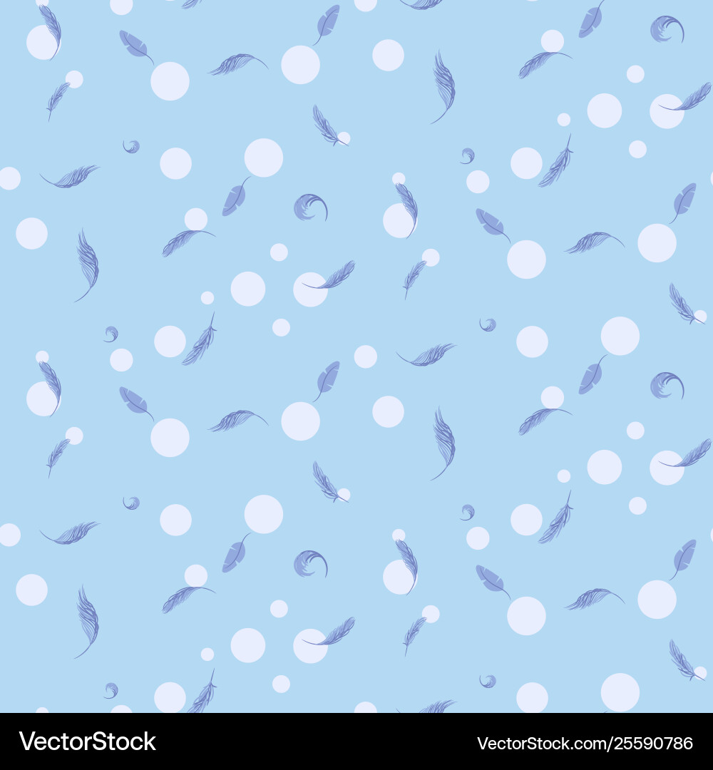 Purity seamless pattern with feathers Purity seamless pattern with feathers vector image