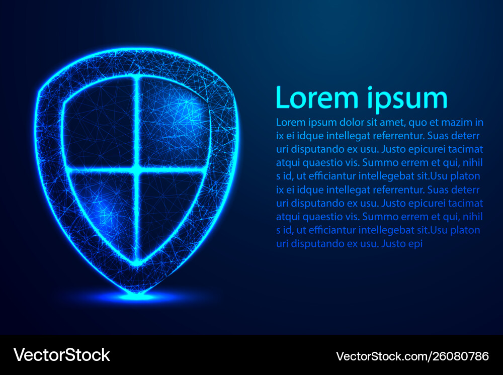 Security shield composed polygons business Security shield composed polygons business vector image