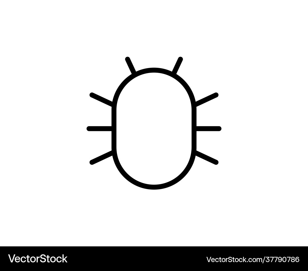 Simple bug icon computer virus pictogram fix Simple bug icon computer virus pictogram fix vector image