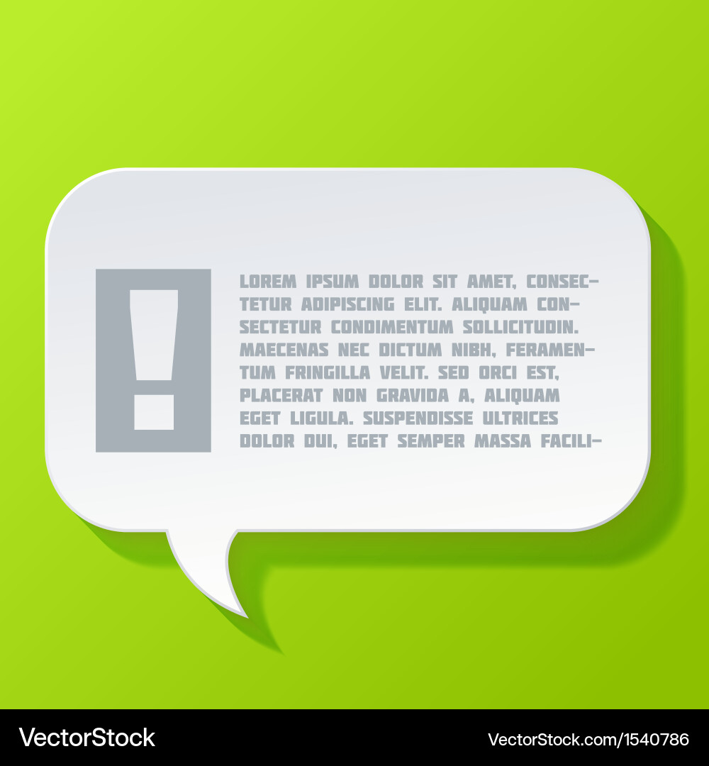 Speech Bubble with Text Vector Image