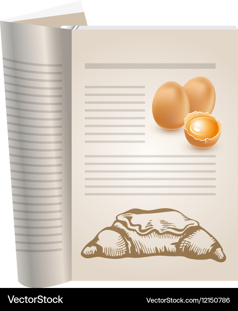 Template pages of a cookbook vector image