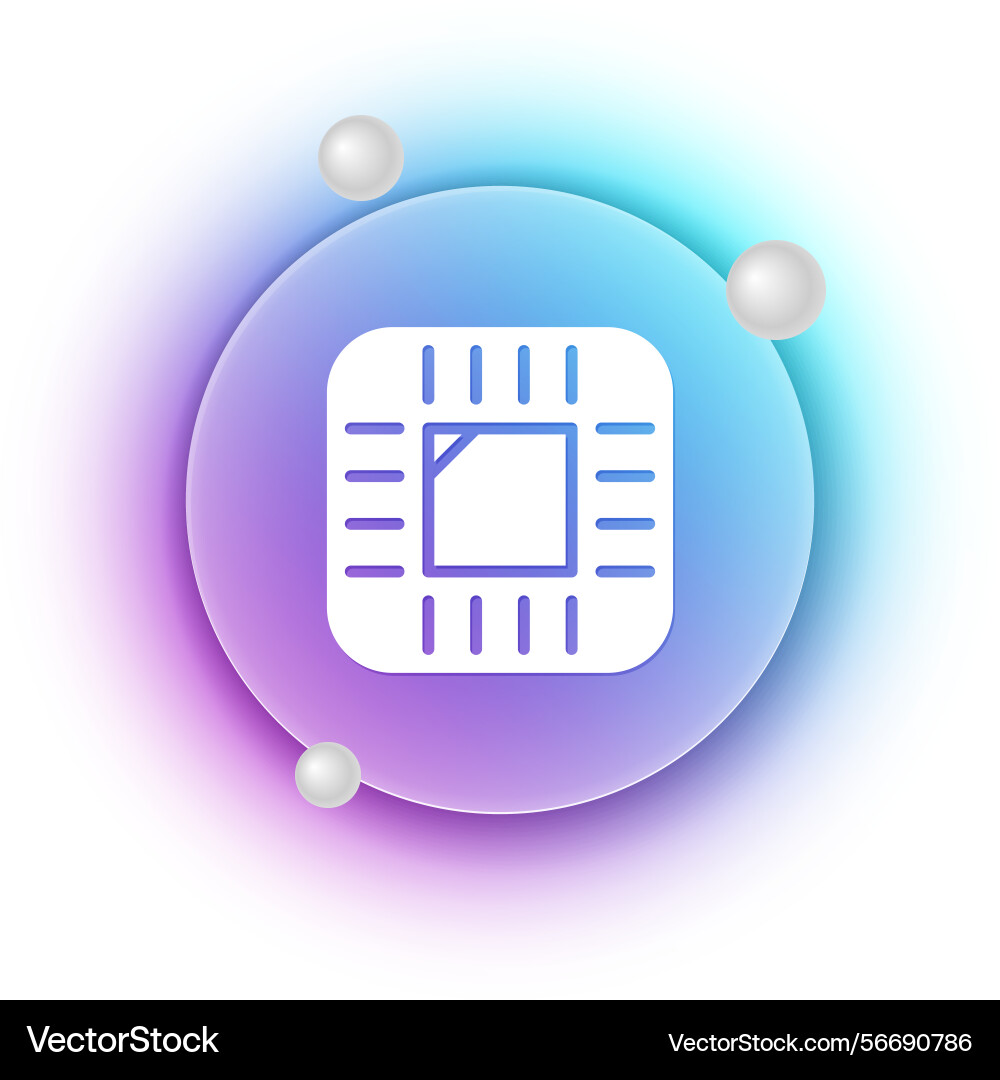 White computer processor with microcircuits cpu White computer processor with microcircuits cpu Vector Image