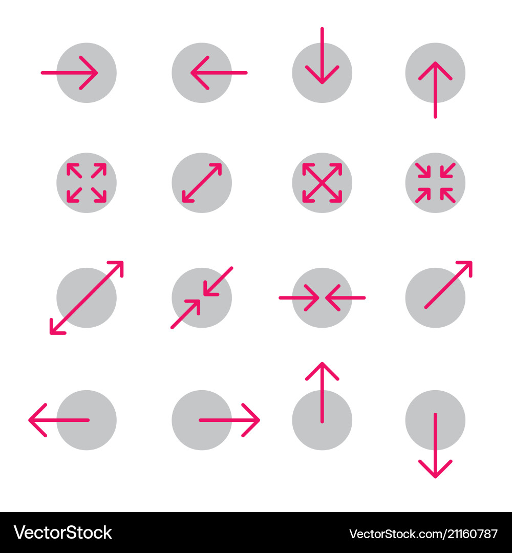 Arrow line collection touch screen gestures icons Arrow line collection touch screen gestures icons vector image