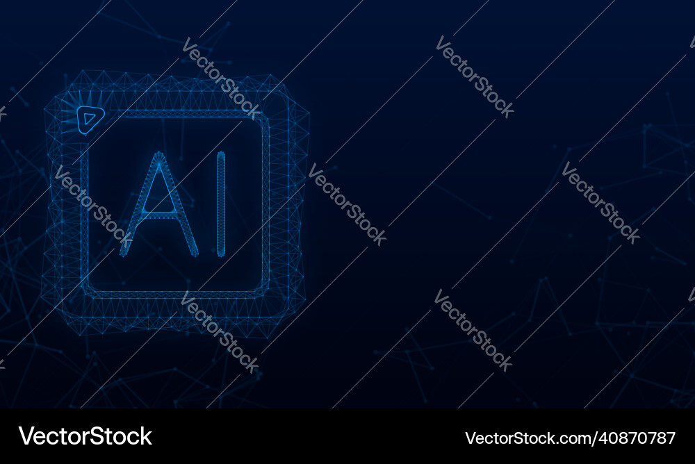 Artificial intelligence landing page ai icon Vector Image