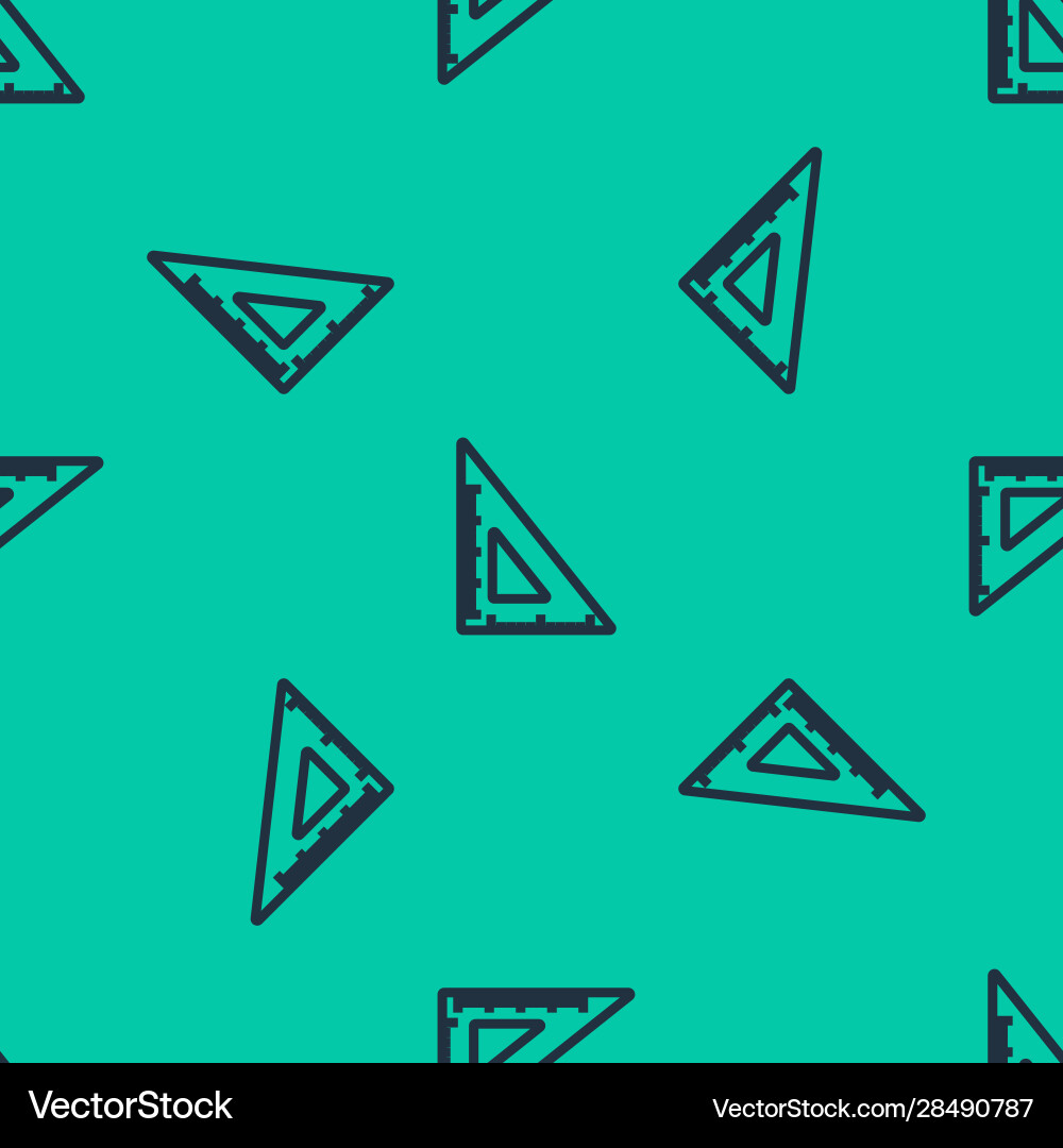 Blue line triangular ruler icon isolated seamless Blue line triangular ruler icon isolated seamless vector image