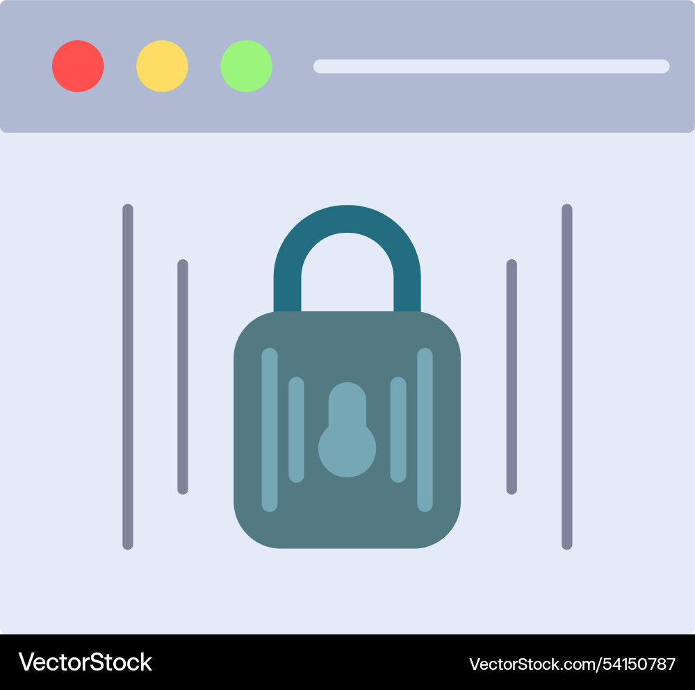 Browser flat icon design vector image