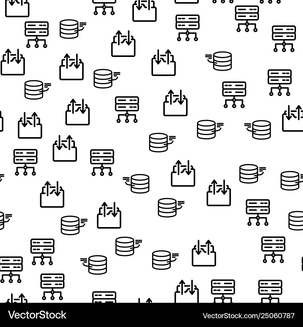 Data center security tech server seamless pattern Vector Image