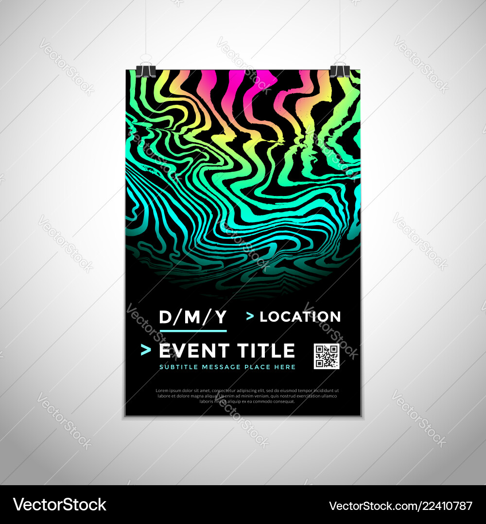 Dynamic Abstract Gradient Poster vector image
